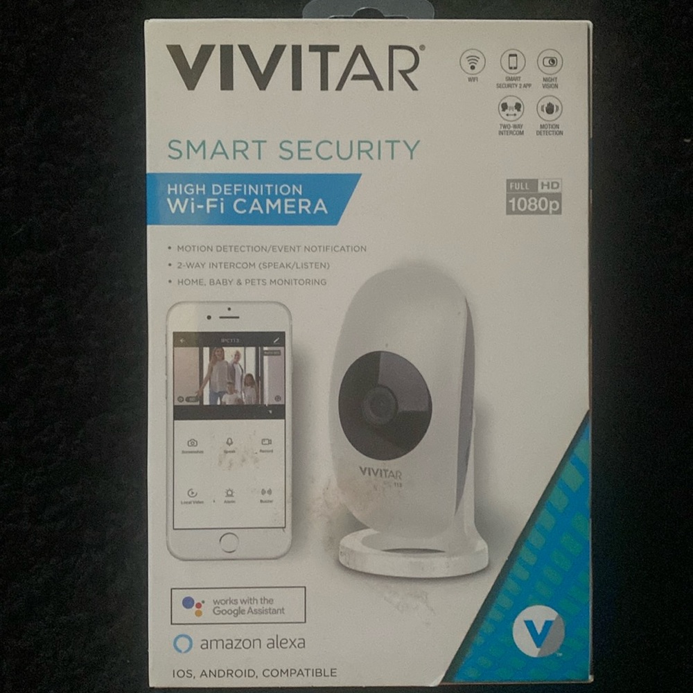 Brand new Vivitar smart security high definition wi-fi camera. New in box
